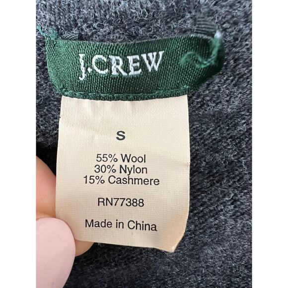 J.Crew Babydoll Gray Wool Cashmere Blend 3/4 Sweater Small - Picture 4 of 4